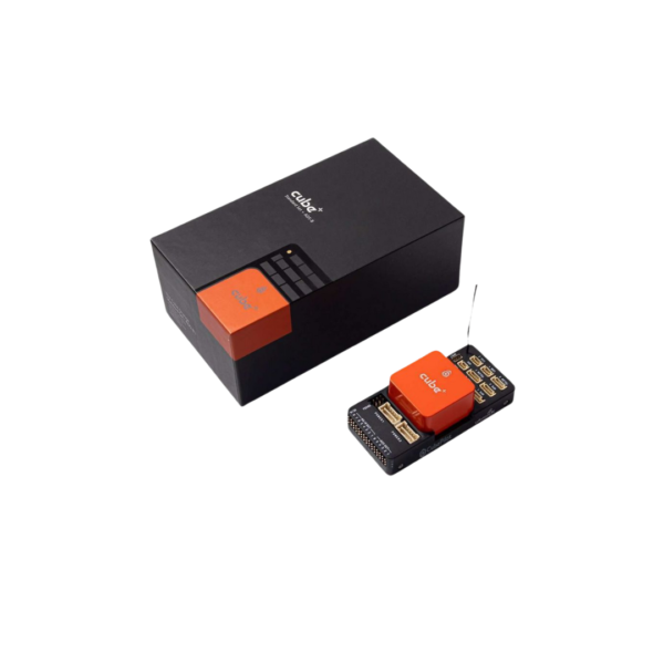 This image contains picture of pixhawk cube orange+ flight controller.