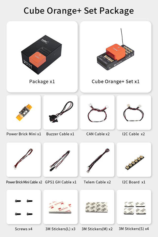 Pixhawk cube orange+ with ADS-B Carrier Board.