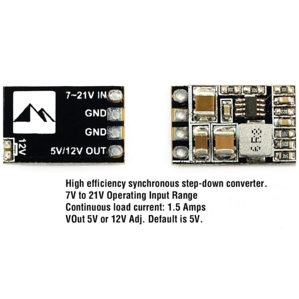 this image refers to Matek Micro BEC 7-21V TO 5V/12V-1.5A