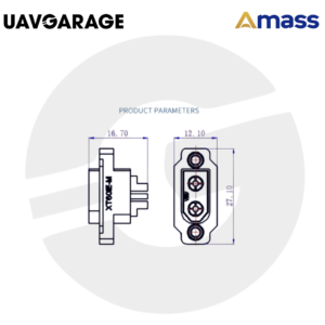 Amass XT60EW Male Battery Connector
