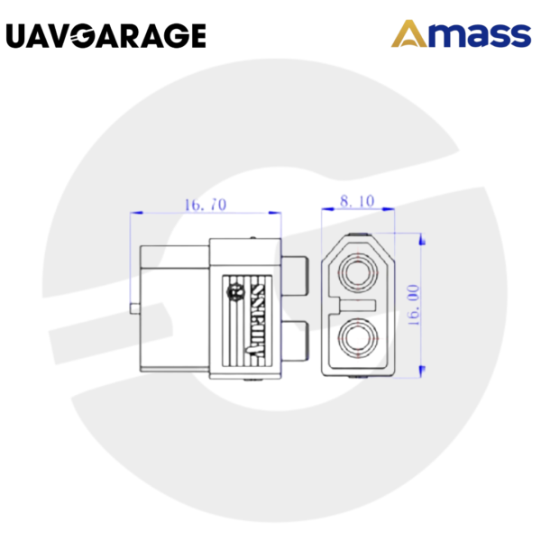 This image refers to Amass XT60PB Male Connector