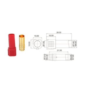 Amass XT150 Gold Plated Female Connector – 1 Pc