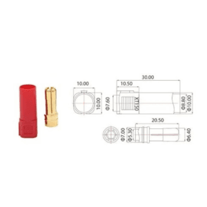 Amass XT150 Gold Plated Male Connector – 1 Pc