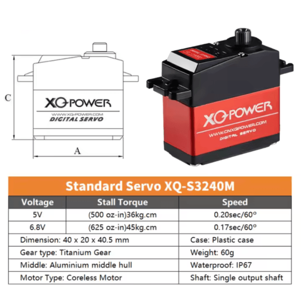 this image refers to XOPOWER XQ-S3240M Core Motor Digital Servo