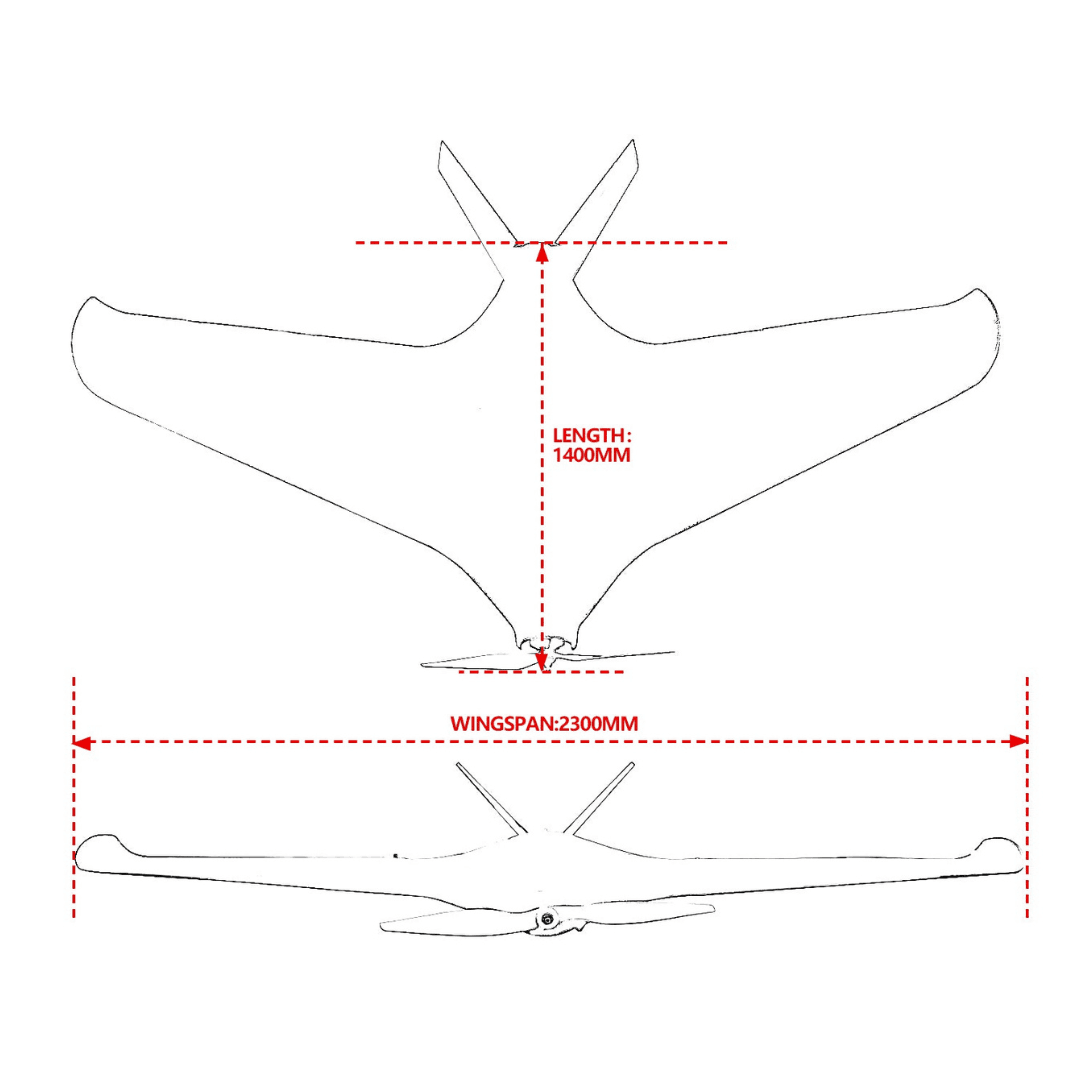 image showcasing picture of Skywalker V8 Strong Composite 2300mm UAV Fixed Wing Drones