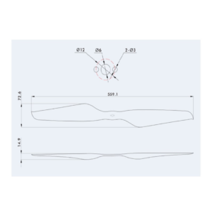 T-Motors NS22 x 6.6 Propeller- 1 Pair