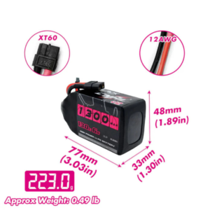 CNHL Black Series V2.0 1300mAh 22.2V 6S 130C Lipo Battery