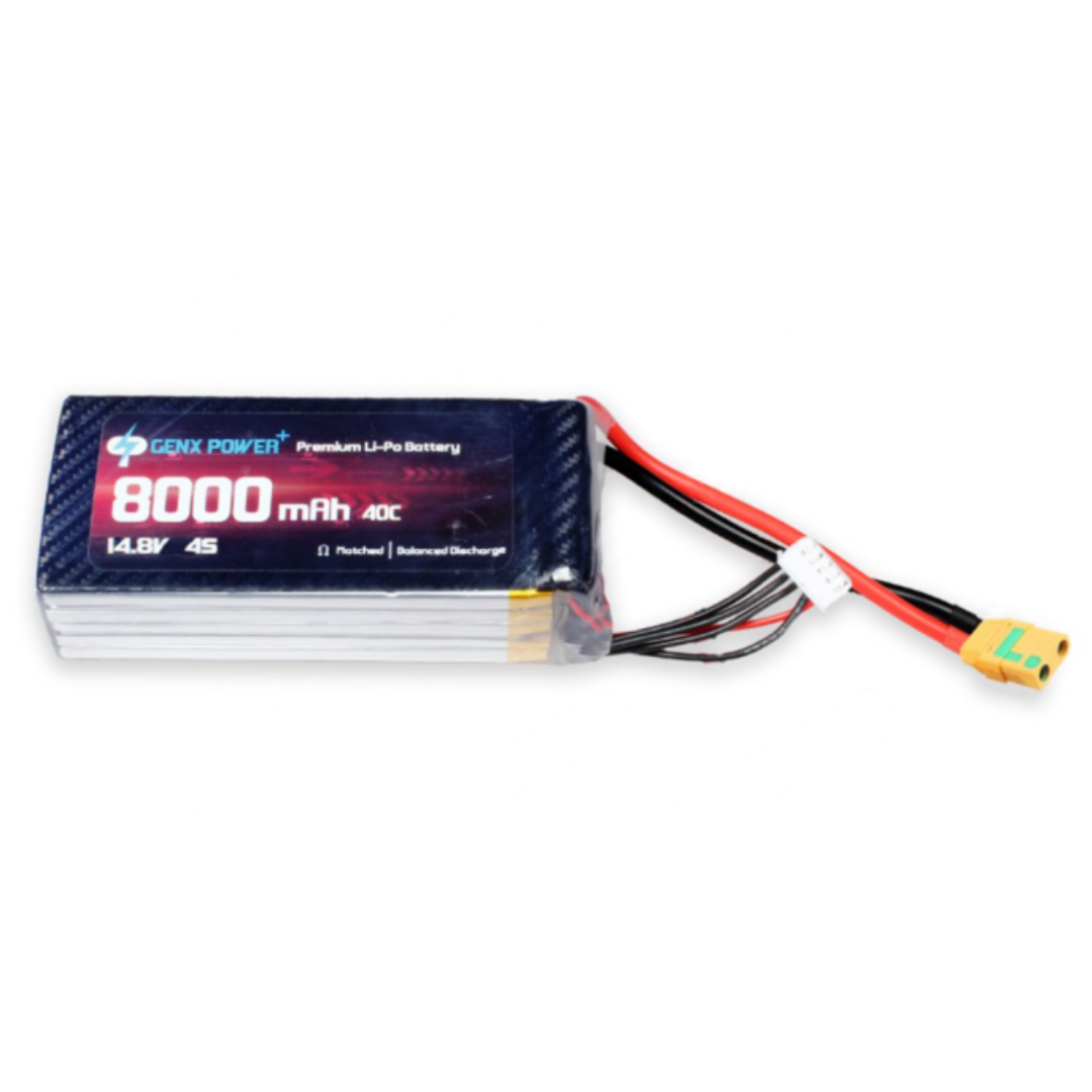 GenX 14.8V 4S 8000mAh 40C / 80C Premium Lipo Lithium Polymer Battery 1 picture showcasing image of GenX 14.8V 4S 8000mAh 40C / 80C Premium Lipo Lithium Polymer Battery