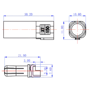 Amass XT150 Male Blue Connector