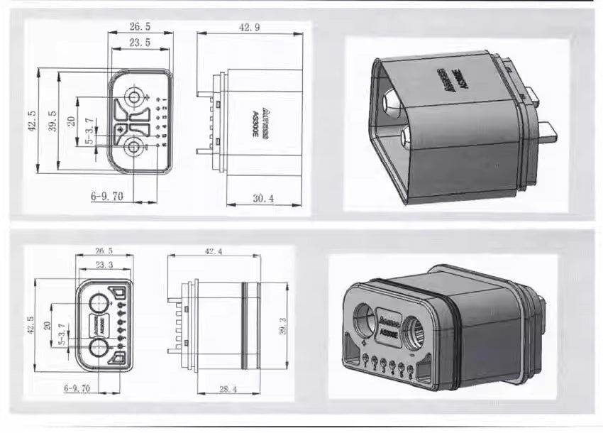 Amass AS300E Connector Male/Female 9
