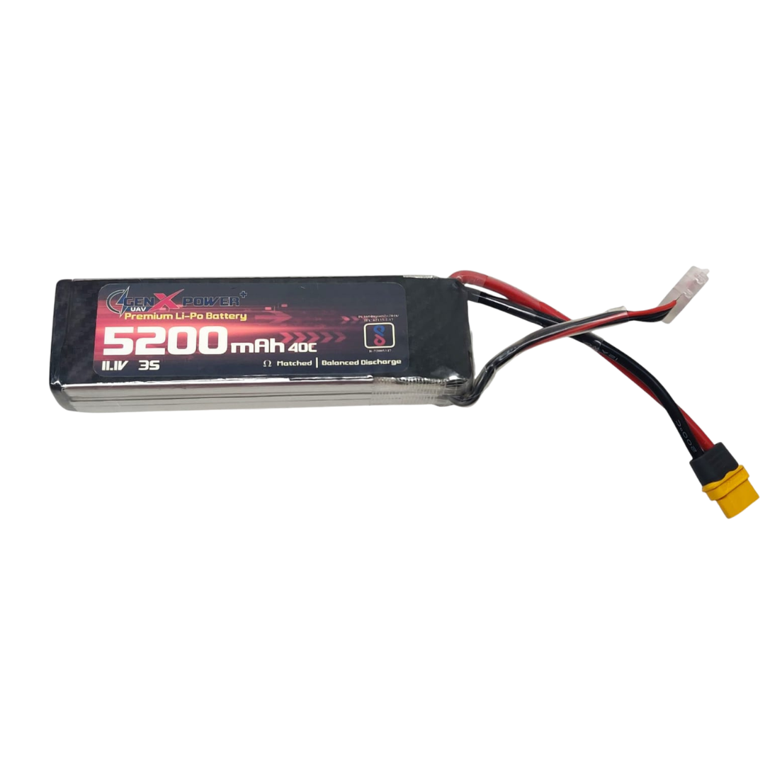 GenX 11.1V 3S 5200mAh 40C / 80C Premium Lipo Battery 1 picture showcasing image of GenX 11.1V 3S 5200mAh 40C / 80C Premium Lipo Battery