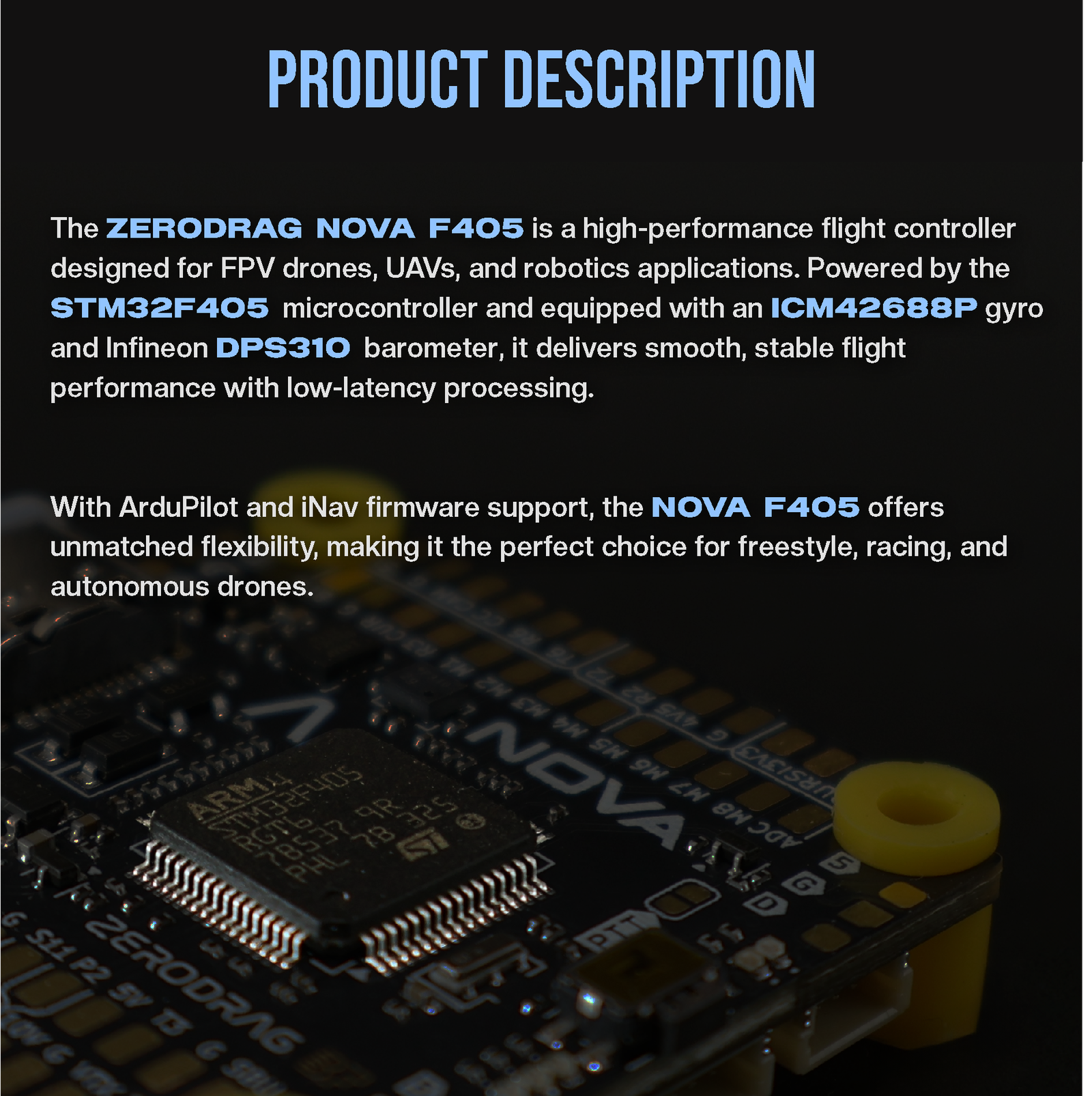 Zerodrag Nova F4 Flight Controller Made in India 4